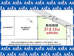 建築条件なし売地９４坪　川越市山田