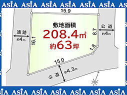 建築条件なし売地　63坪　川越市下広谷