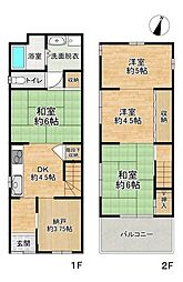 東淀川区北江口2丁目中古テラスハウス