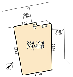 伊勢原市坪ノ内　建築条件なし売地