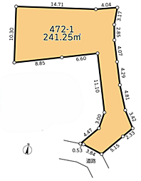 伊勢原市池端　建築条件なし売地