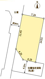 平塚市中原下宿　建築条件なし売地