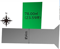 平塚市纒　建築条件なし売地