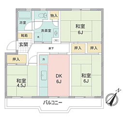 平塚高村団地26号棟 3階