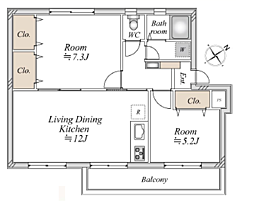 南東向き即入居可能中古マンション竹山団地 1501号棟112号室