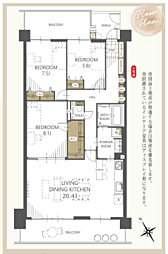 サンクタス湘南藤沢アネーロノ丘　リノベーションマンション 404号室