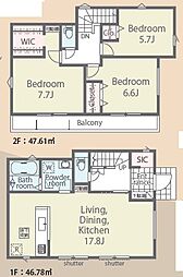 八王子長房町第1期(24-1期)新築戸建全2棟 1号棟