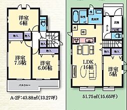 相模原市中央区淵野辺本町1丁目　新築戸建全３棟 1-A