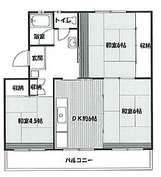 上中ノ原団地　10号棟 201号室