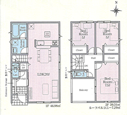 開成町延沢第18　全3棟新築戸建て 2号棟