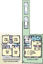 相模原市中央区上溝2364番　新築戸建て 全3棟 B号棟