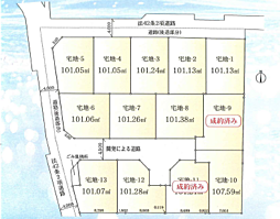 茅ヶ崎市円蔵PJ第2期　全13区画　建築条件なし売地 宅地12