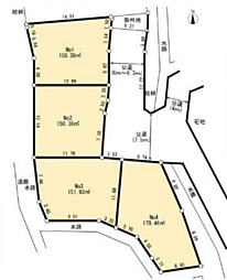 町田市下小山田町1017 建築条件なし売地〜全４区画〜 No.１