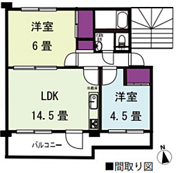 鶴川6丁目団地12号棟 506号室