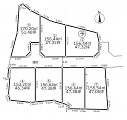 伊勢原市岡崎　建築条件なし　売地 NO.2
