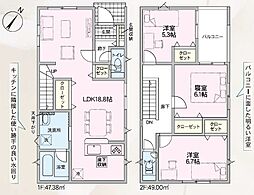 私市6丁目CRADLEGARDEN2区画新築分譲地内2号棟
