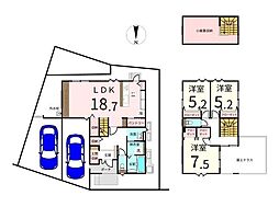 新築戸建 利府町加瀬字十三本塚　全3棟　3号棟