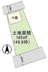 古河市鴻巣　小屋付き土地