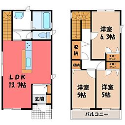 宇都宮市江曽島2丁目の一戸建て