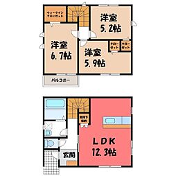 鹿沼市西茂呂3丁目の一戸建て