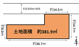 西京区下津林佃　条件なし売土地