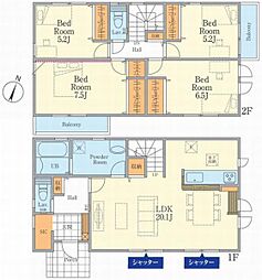 栄区亀井町　新築一戸建て　1期1号棟