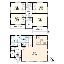 フィットエース公田町2期　新築一戸建て　1号棟