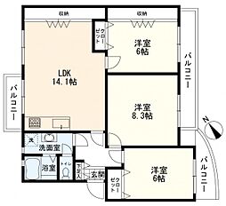 港南百合丘ハイツ　6号棟