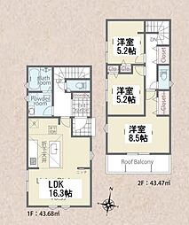 リナージュネクスジー深谷町第1期　新築一戸建て　1号棟