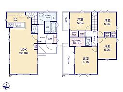 大和市福田2丁目14期　新築戸建　全3棟　1号棟