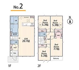 横浜市泉区中田南2丁目　新築戸建　全3棟　2号棟