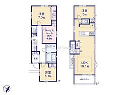横浜市南区平楽 新築戸建 全3棟 2号棟