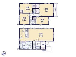 厚木市南町3期　新築戸建　全2棟　1号棟
