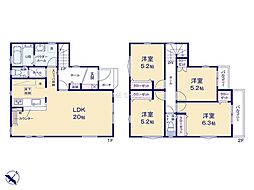 相模原市南区若松3丁目8期　新築戸建　全2棟　2号棟