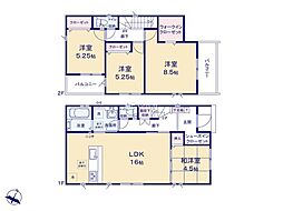 大和市中央林間西5丁目3期　新築戸建　全3棟　1号棟