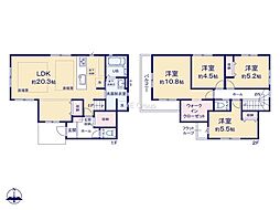 川崎市麻生区虹ヶ丘1丁目1期　新築戸建　全2棟　2号棟
