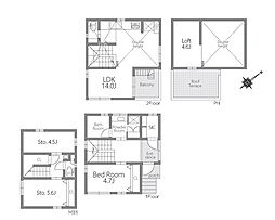 藤沢市鵠沼桜が岡3丁目　中古戸建　3号棟