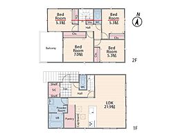 横浜市鶴見区梶山2丁目　新築戸建　全2棟　2号棟