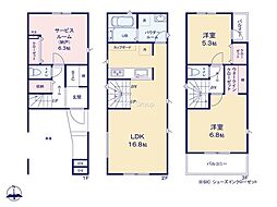 川崎市中原区市ノ坪1期　新築戸建　全2棟　2号棟
