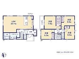 茅ヶ崎市中海岸4丁目　新築戸建　全3棟　1号棟