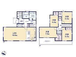 横浜市港南区笹下7丁目4期　新築戸建　全1棟　1号棟