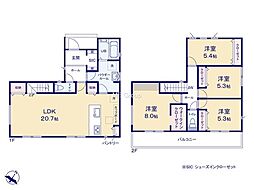横浜市金沢区富岡西4丁目9期　新築戸建　全1棟　1号棟