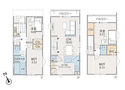 横浜市鶴見区岸谷2丁目2　3期4期　新築戸建　全3棟　16号棟