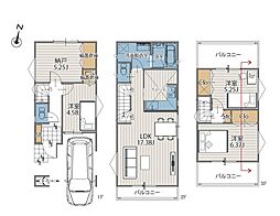 横浜市西区霞ヶ丘　新築戸建　全3棟　2号棟