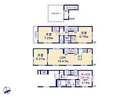川崎市幸区塚越2丁目　新築戸建　全2棟　1号棟