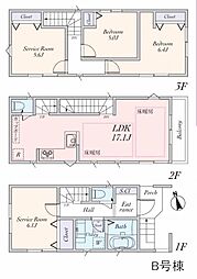 横浜市旭区柏町　南万騎が原II　新築戸建　全2棟　B号棟