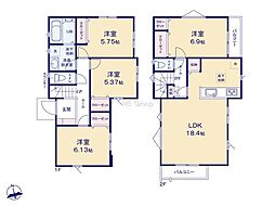 川崎市麻生区多摩美1丁目121第2期　新築戸建　全4棟　3号棟