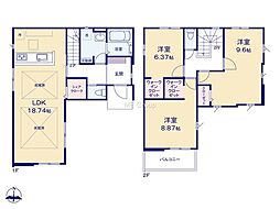 座間市入谷東3丁目2期　新築戸建　全2棟　2号棟