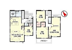 八王子市兵衛2丁目1期　新築戸建　全4棟　3号棟