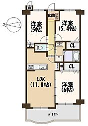 パレス八尾山本 8Ｆ